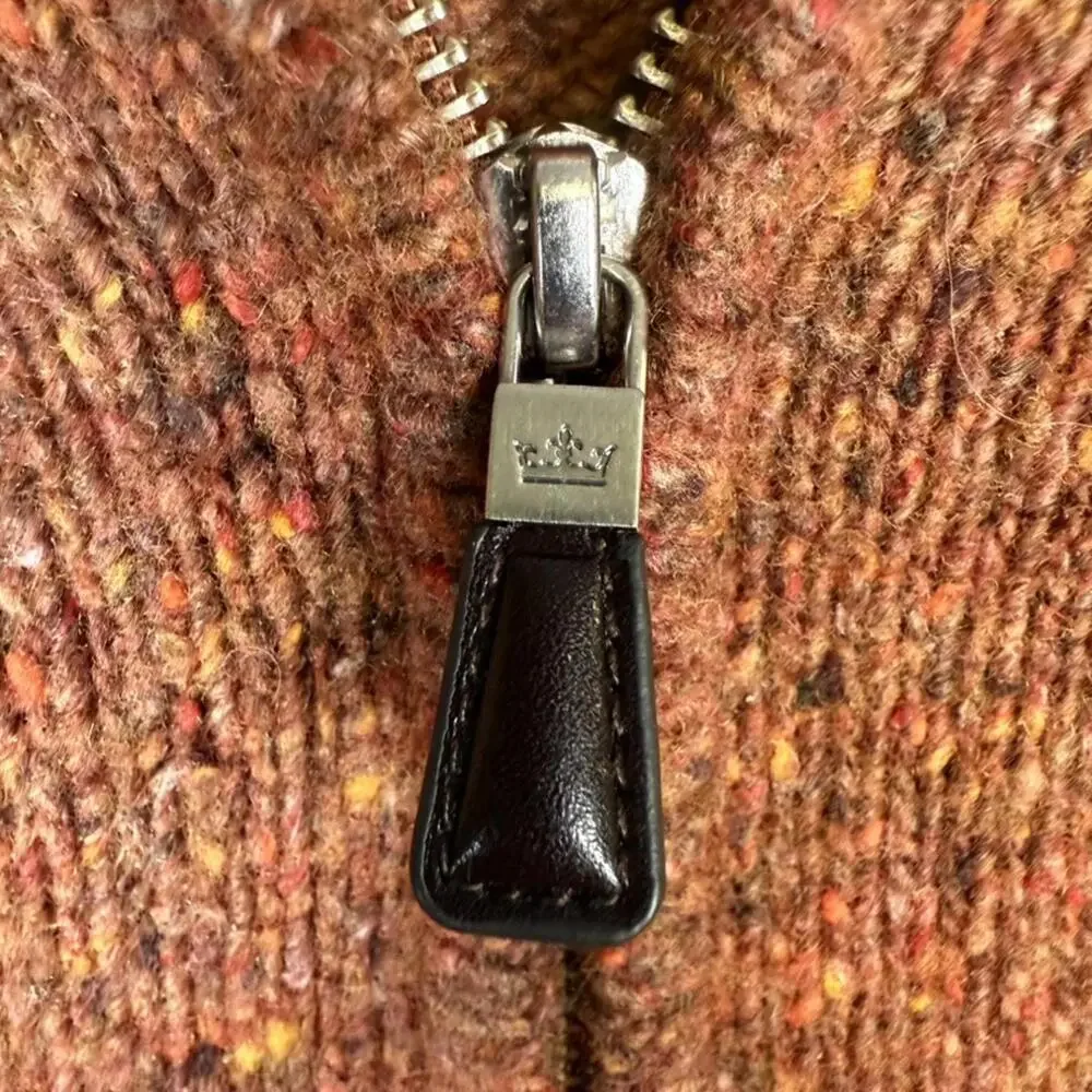 Peter Millar Donegal 1/4 Zip Golf Sweater Mens 2XL Alpaca Burnt Orange MSRP $278